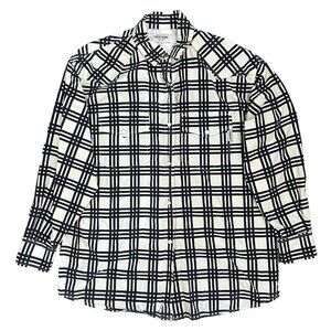 Guess Mens Pearl Snap Button Western Plaid Shirt Size S Black White Check Tartan